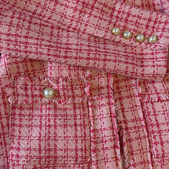 Nanette Lepore Tweed Jacket with Pearl and Gold Accents - Picture 5 of 8